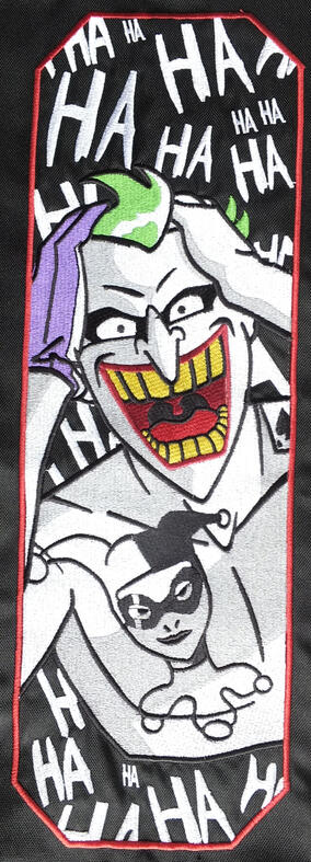 Kolorowy Haft Jokera na kocu do ogrzewania kół